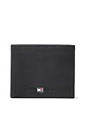 Tommy Hilfiger Herren Geldbörse Johnson Mini CC Wallet aus Leder, Schwarz (Black), Onesize