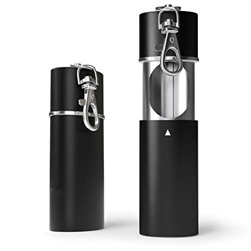 2 x Zigaretten Taschenascher Taschenaschenbecher geruchsdicht | Reise-Aschenbecher - Aschenbecher für unterwegs - Aschenbecher to go (Schwarz matt) (Schwarz matt)