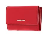 COCCINELLE Metallic Soft Wallet Grainy Leather Ruby