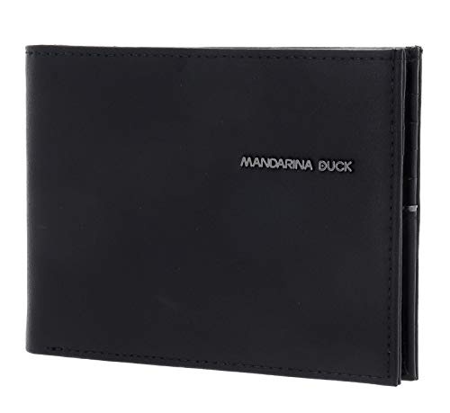 Mandarina Duck Detroit Leather RFID Bifold Wallet M Black