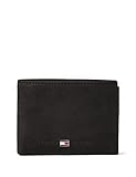 Tommy Hilfiger Herren Geldbörse Johnson Mini CC Flap Coin Pocket Pocket aus Leder, Schwarz (Black), Onesize