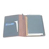 JJNUSA Kompatibel mit Rocketbook Mini Cover Smart Business Handmade Distressed Echtes Leder Tagebuch Notizbuch Cover für Kartenhalter Mini 8,9 x 14 cm Dunkelbraun