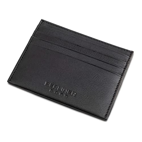 Berliner Bags Premium Kartenetui aus Leder mit RFID-Schutz, Slim Kreditkartenetui für Herren mit Geschenkbox - Schwarz