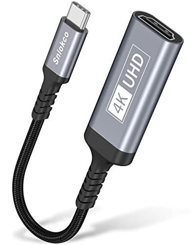 USB C auf HDMI Adapter, Sniokco Typ C auf HDMI Adapter für Home Office, Kompatibel mit MacBook Pro, MacBook Air, Pixelbook, Surface Pro, Pad Pro, Pad Air, XPS, G,alaxy S10 S9+ und Mehr