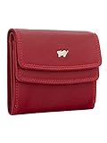 BRAUN BÜFFEL Damen Geldbörse aus echtem Leder Golf 2.0 - mit Druckknopf - Portemonnaie für Frauen - 4 Kartenfächer - Rot