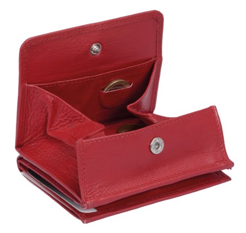 LEAS Wiener Schachtel mit RFID Schutz Echt-Leder, rot Special Edition