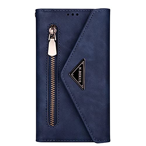 TTVV für iPhone 14 Pro Max Crossbody Reißverschluss Hülle,Brieftasche Geldbörse Handtasche mit Schulterriemen Flip Kartenhalter Ständer PU Leder Cover