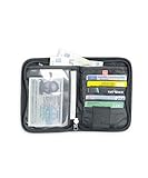 Tatonka Travel Zip M RFID B - Reisepasstasche mit RFID Blocker - TÜV geprüft - Bietet Platz für (EU) Reisepass, Kreditkarten, Reisedokumente, etc. - Schützt vor Datenklau - 17 x 12 x 3 cm - olive
