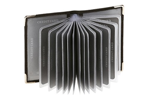 LEAS Scheckkartenhülle, Scheckkartenmappe Echt-Leder, schwarz Card-Collection