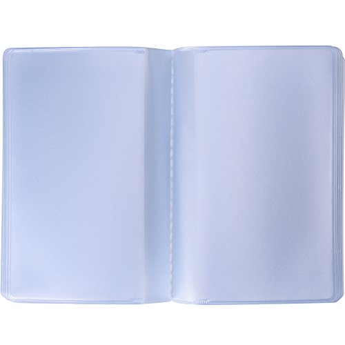 2 Stück Kunststoff-Brieftaschen-Einsatz Kreditkartenhalter mit 10 Seiten, 20 Fächern und 10 Seiten, 10 Fächern, transparent, durchsichtig, 9.5 x 6.5 cm, Kartenetui Wallet