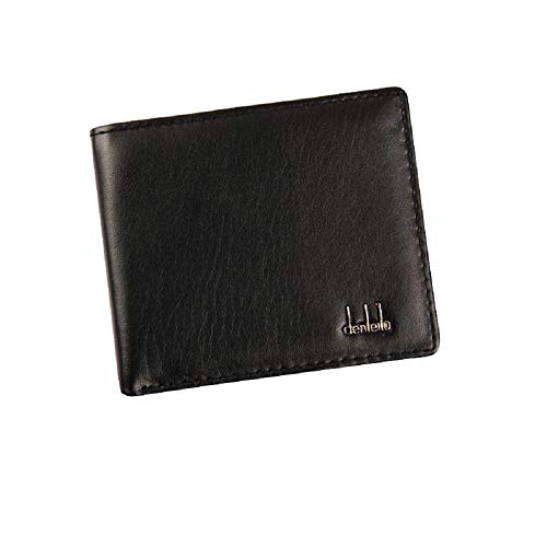 Amison gutaussehende Männer Geschäft künstlich Leder Brieftasche ID Kredit Kartenhalter Geldbeutel Taschen (Schwarz)