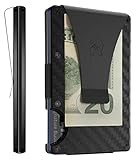 The Ridge Minimalist Slim Wallet for Men – RFID Blocking Front Pocket Credit Card Holder – Metall Small Herren Brieftaschen mit Money Clip (Carbon Fiber)