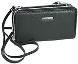 Jennifer Jones - Echt Leder Handtasche mit Handyfach - 2in1 Handytasche & Geldbörse mit RFID-Schutz