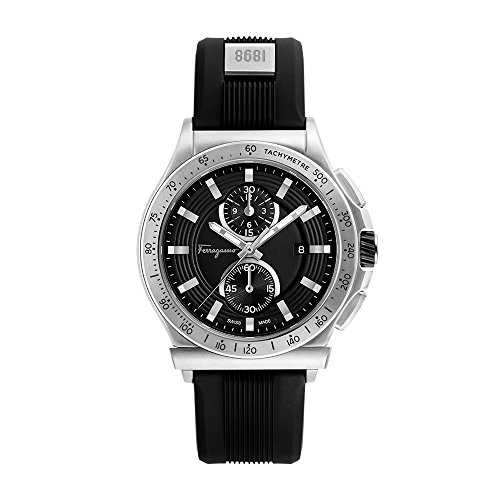 Salvatore Ferragamo Herren Chronograph Quarz Uhr mit Leder Armband FFJ030017