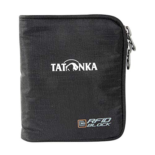 Tatonka Zip Money Box RFID B - Geldbörse mit RFID-Blocker - TÜV-geprüft - Bietet Platz für 4 Kreditkarten, mit Münzgeldfach und extra Reißverschlussfach im Inneren - Schützt vor Datenklau