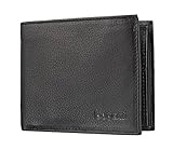 Bugatti Geldbörse Sempre mit Fach für Karte, 10 cm, schwarz