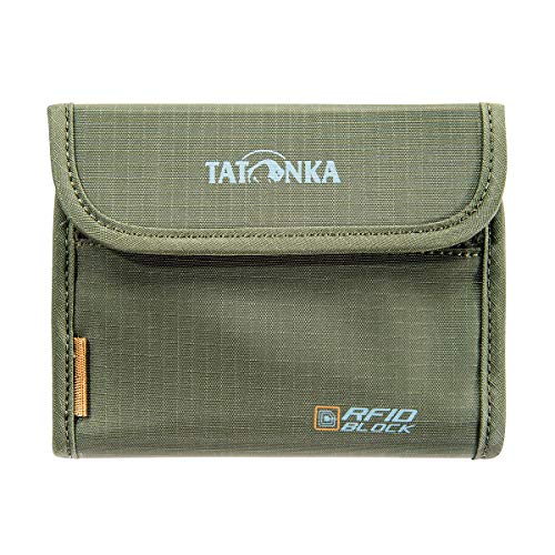 Tatonka Euro Wallet RFID B - Geldbeutel mit TÜV-geprüftem RFID Blocker - Bietet Platz für 4 Kreditkarten - Mit Sichtfenster, Münzgeldfach und extra Reißverschlussfach - Schützt vor Datenklau