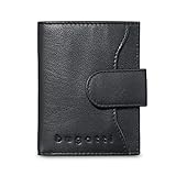 Bugatti Secure Smart Slim Wallet aus Leder – mit RFID Schutz – Flaches Portemonnaie für 8 Karten - Kreditkartenetui mit Scheinfach - Geldbeutel, Kreditkarten Etuis in schwarz
