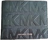 Michael Kors Geldbörse aus echtem Leder für Herren mit Monogram, Schwarz , Standard, Amerikanisch