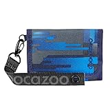 coocazoo Geldbörse, Deep Matrix, blau, Portemonnaie mit Sichtfenster innen & außen, Münzfach & Kartenfächern, Klettverschluss, ab der 3. Klasse