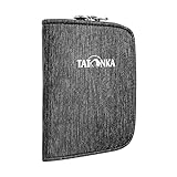Tatonka Geldbeutel Zipped Money Box - Geldbörse mit Platz für 4 Kreditkarten, Münzgeldfach und extra Reißverschlussfach im Inneren - 9 x 11 x 2 cm - off black