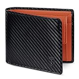 TEEHON® Geldbörse Herren|Wallet|Münzfach|Dreifach Faltbare Brieftasche|Portemonnaie für Männer|Geldbeutel mit RFID Schutz|Brieftasche Herren|Leder|Carbon
