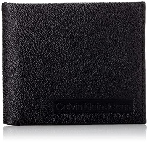 Calvin Klein Jeans Herren LOGO EMBOSS BILLFOLD Reisezubehör- Dreifachgefaltete Brieftasche, Schwarz, Einheitsgröße