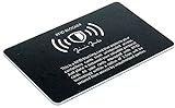 JAIMIE JACOBS ® RFID-Blocker Karte RFID-Schutz für Kreditkarten NFC-Blocker - Eine Karte schützt die gesamte Geldbörse - Störsender für kontaktlose Kreditkarten (Schwarz)