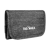 Tatonka Geldbörse Folder - Klettverschluss-Geldbeutel mit 3 Kreditkarten-Steckfächern, Geldscheinfach, Sichtfenster und RV-Fach für Münzgeld - 9 x 12 x 2 cm - Off-Black